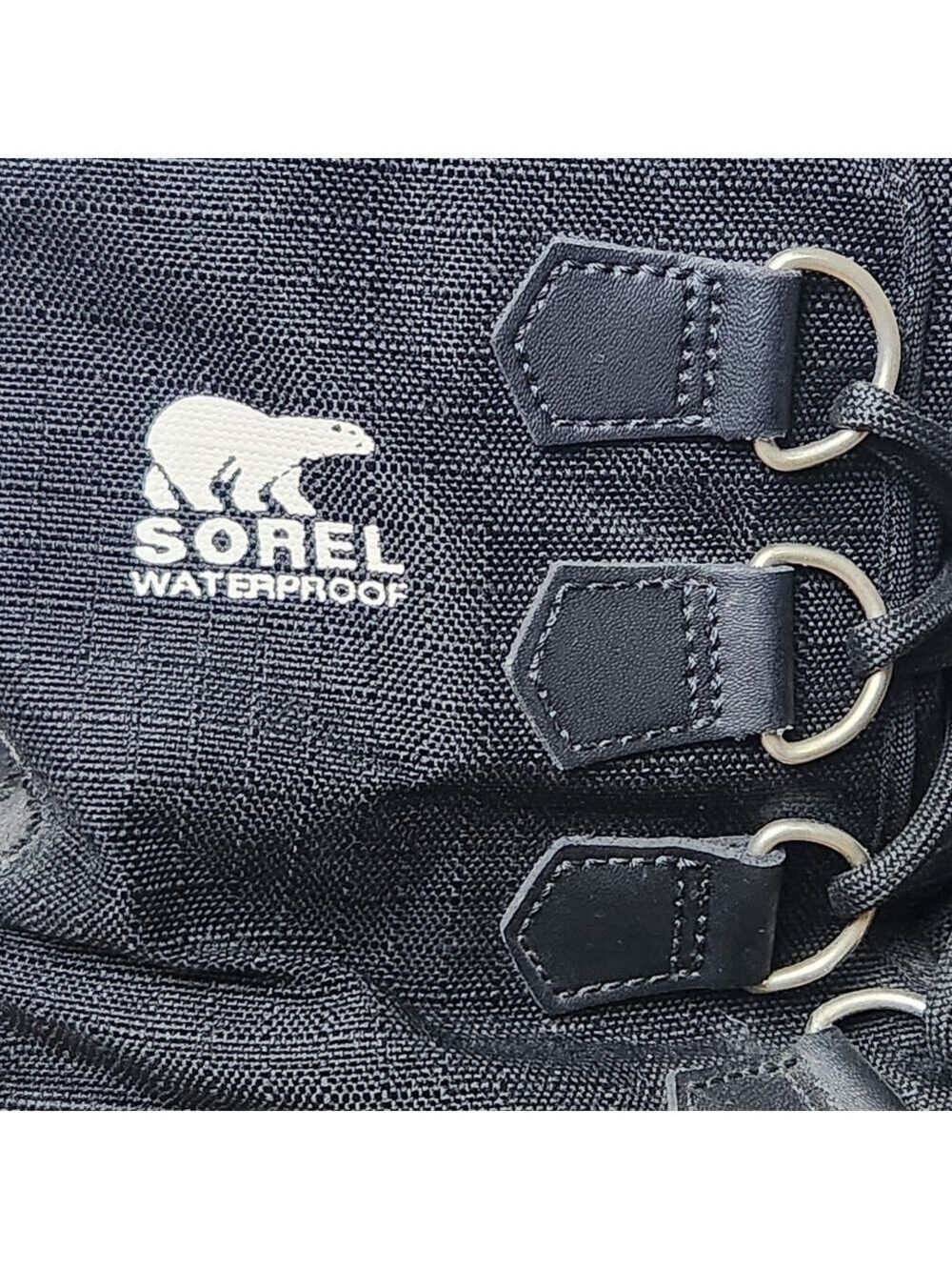 Sorel Winter Carnival Black & Cream Boots Womens Size 6 - Picture 8 of 9
